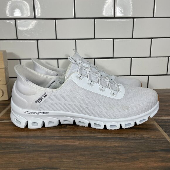 Skechers Slip-Ins Glide Step Tranquility Shoes Womens Size 8.5 White Sneakers - Picture 4 of 15